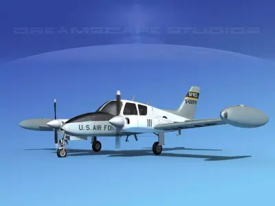 Cessna U-3B Blue Canoe V10 3D model