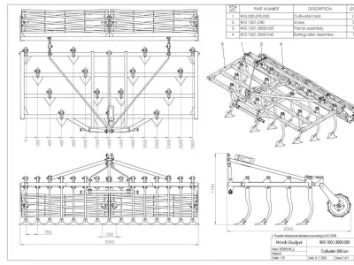 WG 1001 - Landscape cultivator 5 in 1 3D model