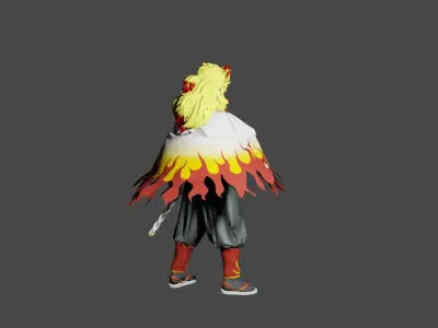 demon slayer kyojuro rengoku 3D model