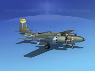 Douglas A-26B Invader V01 3D model