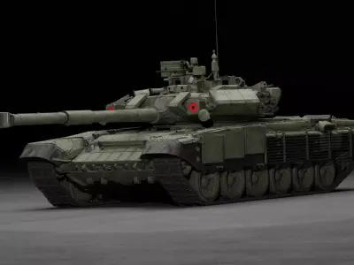 Tank Object 187 With X-shaped engine 3D Model 3D model