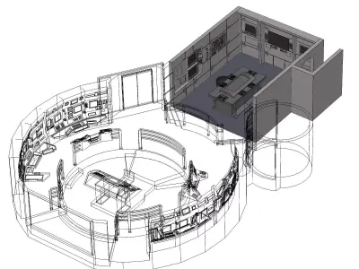 Custom USS Enterprise NX-01 Bridge - Plotting Room 3D print model