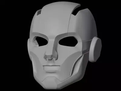 Robot Face Mask 3D Print Model Costume Prop 3D print model