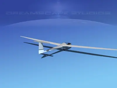 Glaser Dirks DG-200 15-metre Sailplane V07 3D model
