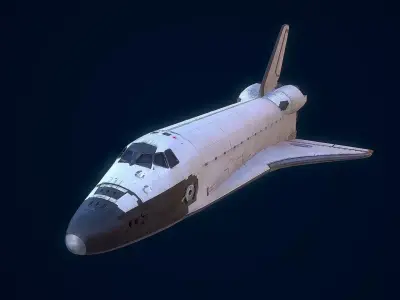 Space Shuttle Low-poly 3D model 3