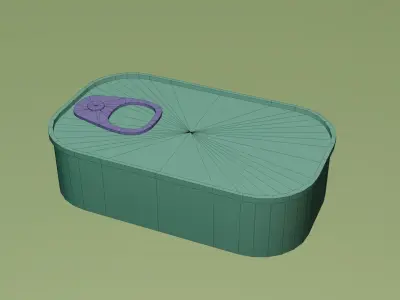 Sardine Can Low-poly 3D model