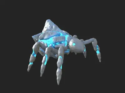 Mutated Ice Insect Low-poly 3D model