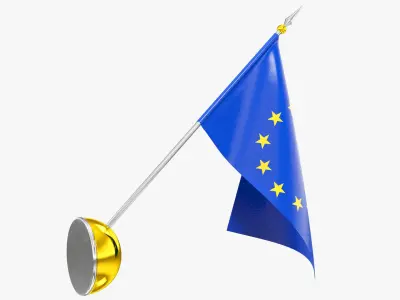 Flag of Europe V10 3D model