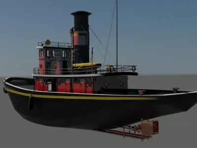 Old tugboat 3D model