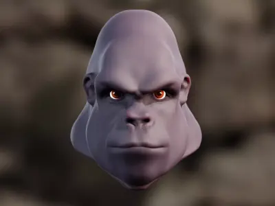 Head Sculpt gorilla 3D model