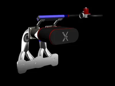 Bridge port intake systems - rotary engine Low-poly 3D model