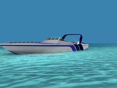 Phazer 38 Cigarette Boat V03 3D model