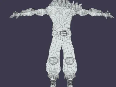 Stylized Warrior Low-poly 3D model