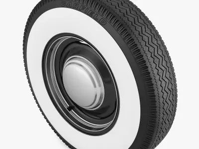 Steel Wheel Tire Garfield 3D model