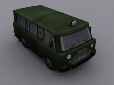 Army Tank and Vehicle  Low-poly 3D model