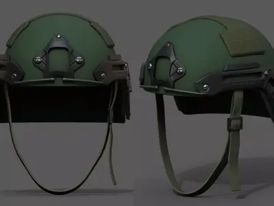 Helmet military combat fantasy futuristic  Low-poly 3D model get