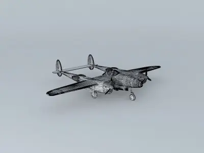 Bristol P38 plane Free 3D model
