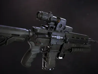 SBG Assault Rifle - Soldier of Fortune Edition Low-poly 3D model