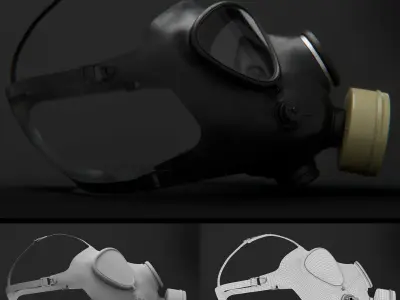 M15 Gasmask - High Detail 3D model