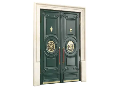 Entrance classic door 118 3D model