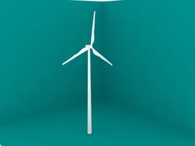 Wind Turbine Free low-poly 3D model
