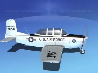 Beechcraft T-34 Mentor V11 USAF 3D model