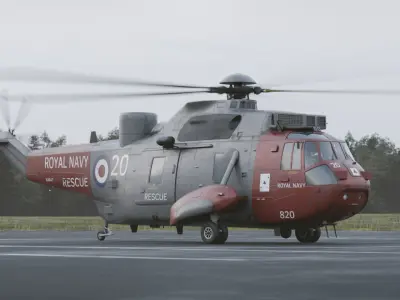 Westland Sea King HAR5 Royal Navy 3D model
