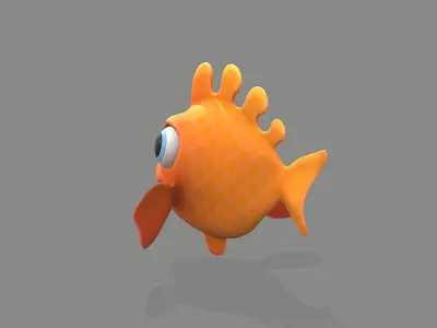 Cartoon fish Low-poly 3D model
