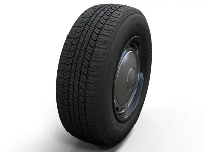 Taxi car wheel 3D model