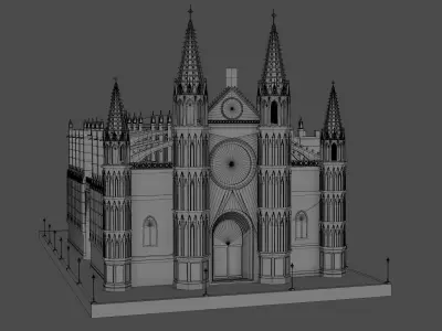Palma Cathedral Mallorca 3D model