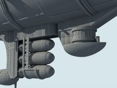 Red Alert Kirov Airship-1 Low-poly 3D model