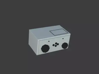 Radio game console Free low-poly 3D model