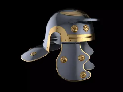 Roman legionnaire helmet Low-poly 3D model