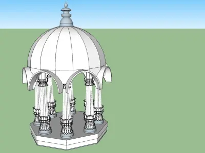 indian jodhpuri stone chatri 3d modal 3D model