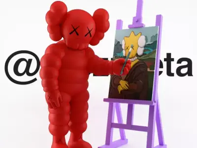 Kaws What Party The Artist Kimpsons for Print 3D print model