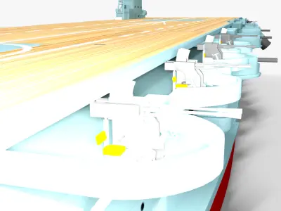 Akagi Japanese aircraft carrier  Low-poly 3D model