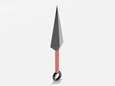 3D Kunai model Low-poly 3D model