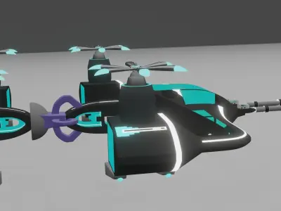 Sci-fi spaceship 3D model