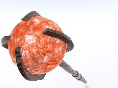 Magic Staff Low-poly 3D model