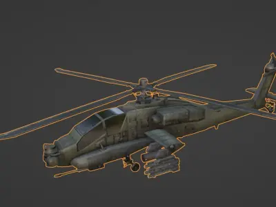 Apache helicopter 3D model