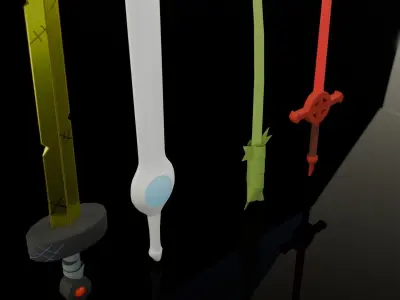 Adventure Time - Finn - Swords Free low-poly 3D model
