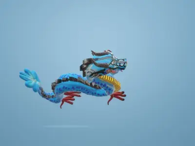 Blue Dragon 3D model