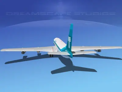 Boeing 707 Transamerica 3D model