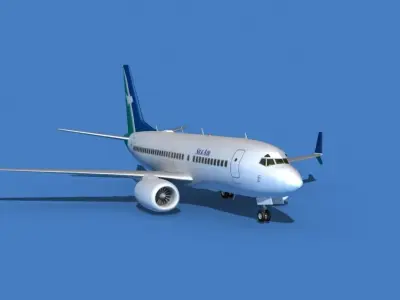 Boeing 737 MAX 7 SilkAir 3D model