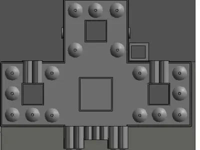 Women healthcare center Vernacular architecture style 3D model