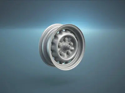 GAZ-67 and BA-64 Wheel High-Poly 3D model