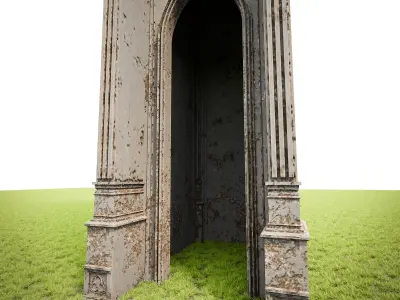 GOTHIC CASTLE BUILDING 21 Low-poly 3D model