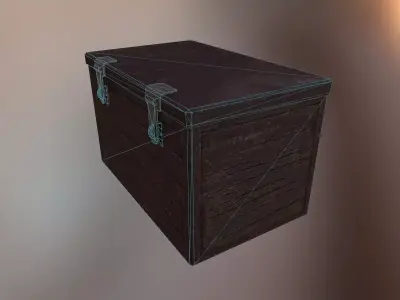 Wooden Chest Free low-poly 3D model purchase