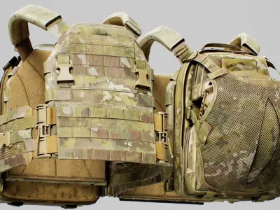 TYR Tactical PICO DSX Assaulter Plate Carrier V5 Low-poly 3D model