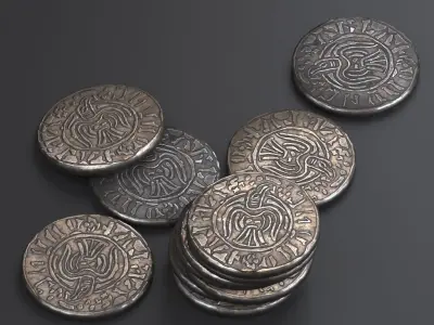 Viking coin 3D model